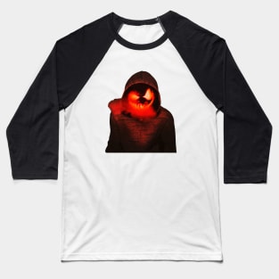 Horror Pumpkin Head Halloween Baseball T-Shirt